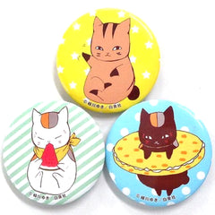 Natsume's Book of Friends Nyanko-sensei Can Badge Lala June 2019 Issue Supplement Set of 3 Buttons [USED]