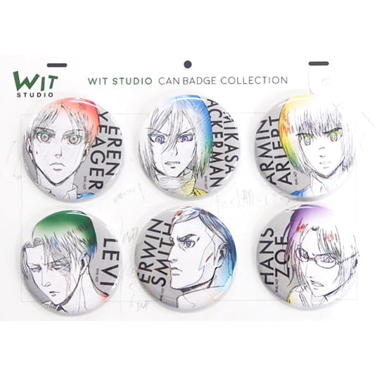 Attack on Titan Ellen Yeager & Others Can Badge Collection A Wit Studio Mini Shop 2018 in animate Ikebukuro Main Store Limited 6 Types Set Buttons [USED]