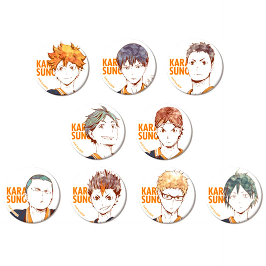 Set of 9 Haikyu!! Trading Ani-Art Button Ver.A [USED]