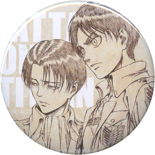 Attack on Titan Ellen Yeager Levi Ackerman WIT STUDIO Bonus Can Badge Bonus for Purchasing Can Badge Collections B & C at The Same Time Buttons [USED]