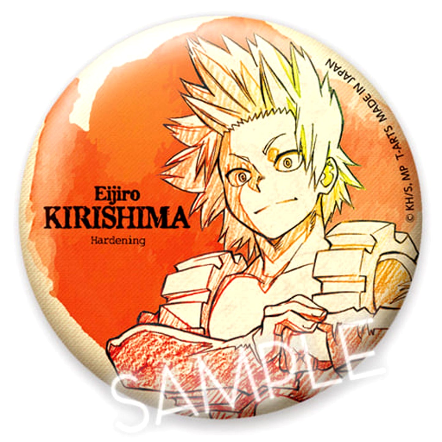 My Hero Academia Eijirou Kirishima Hero Can Badge 9 Buttons [USED]