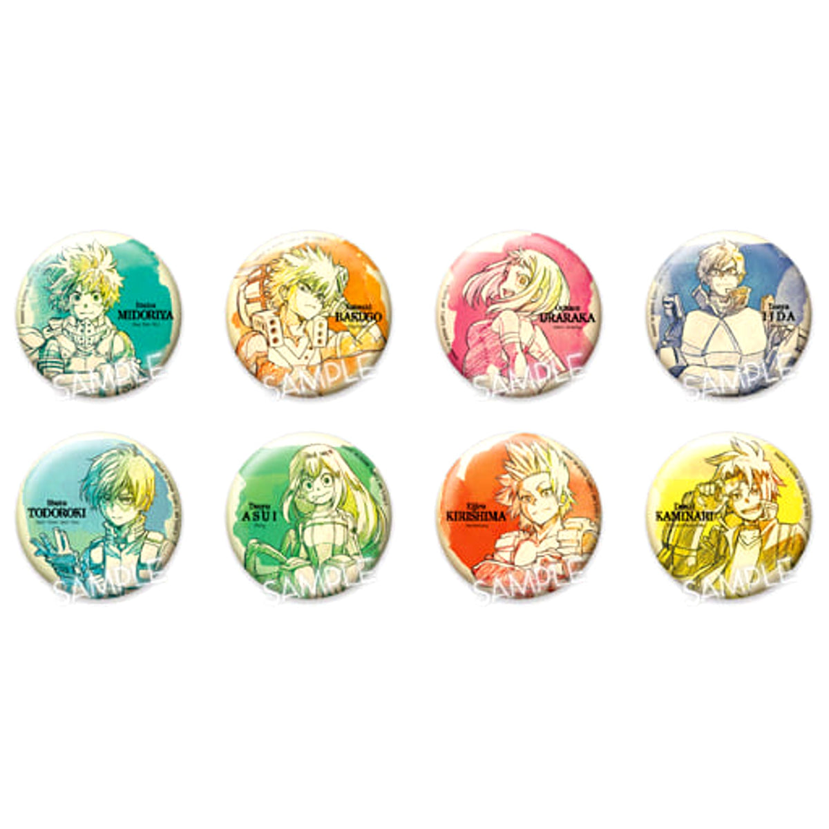 My Hero Academia Katsuki Bakugo & Others Hero Can Badge 9 All 8 Types Set Buttons [USED]