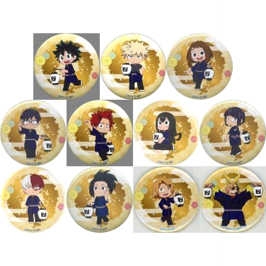 Izuku Midoriya & Others My Hero Academia All 11 Types Set Random Button Myojin Cafe Limited [USED]