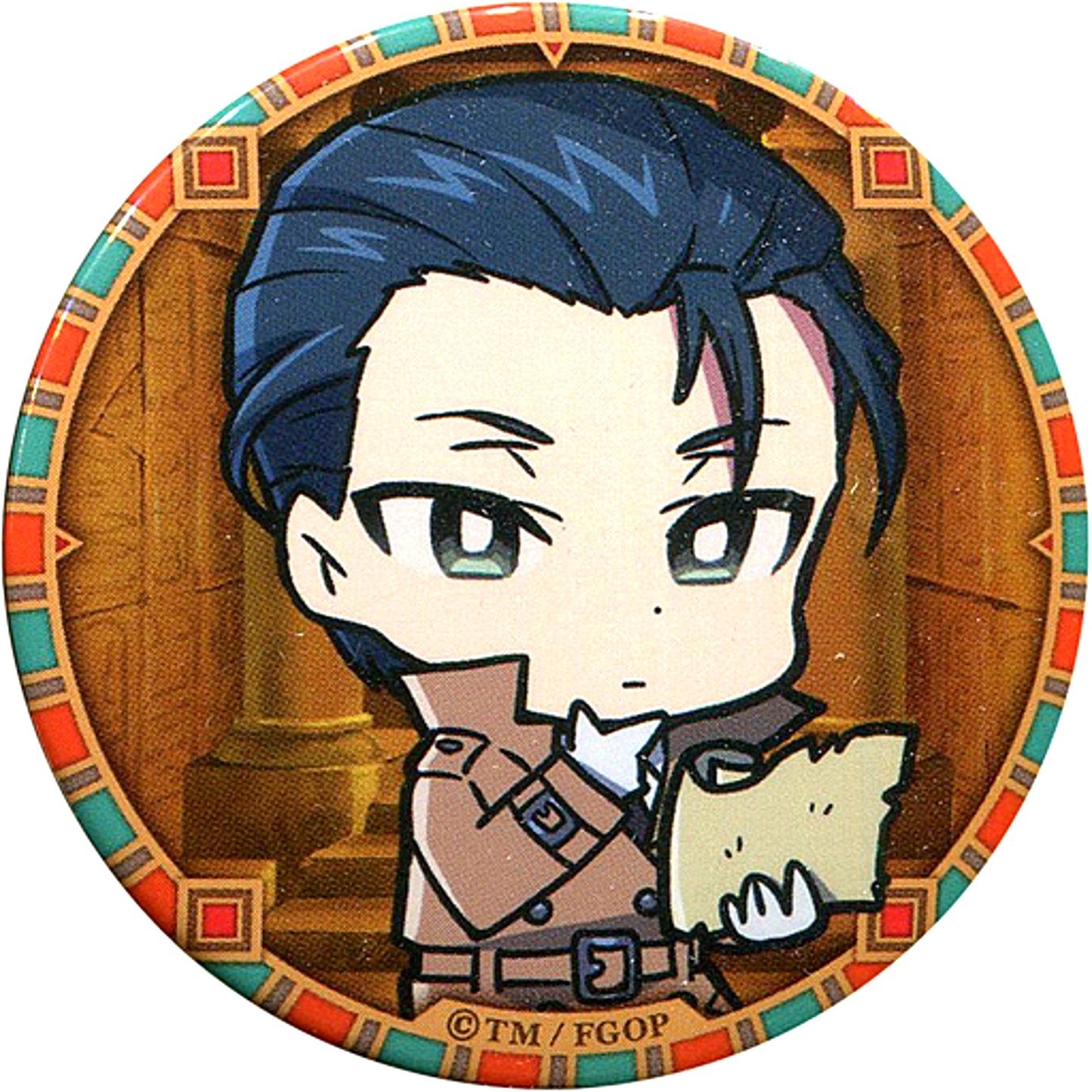 Ruler Sherlock Holmes Fate/Grand Order Drawn SD Illustration Trading Button x Real Escape Game Mystery Singularity II Escape from the Pyramid [USED]