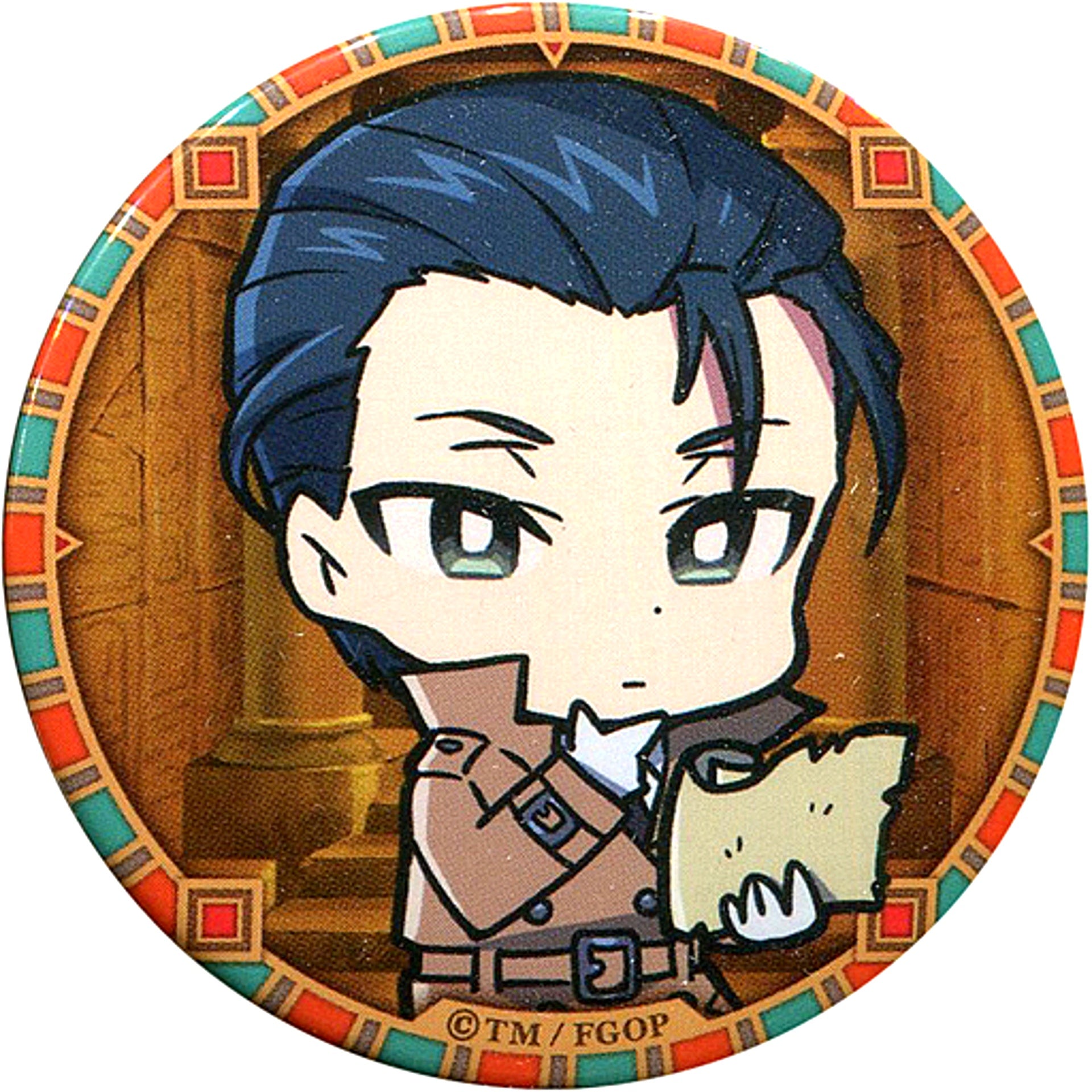 Ruler Sherlock Holmes Fate/Grand Order Drawn SD Illustration Trading Button x Real Escape Game Mystery Singularity II Escape from the Pyramid [USED]