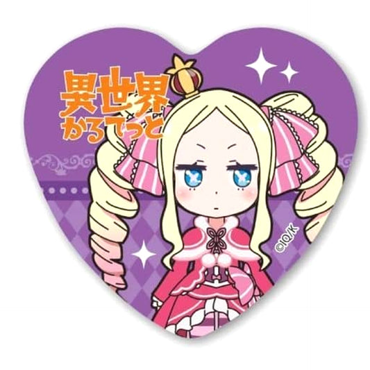 Isekai Quartet Beatrice Heart Can Badge Buttons [USED]