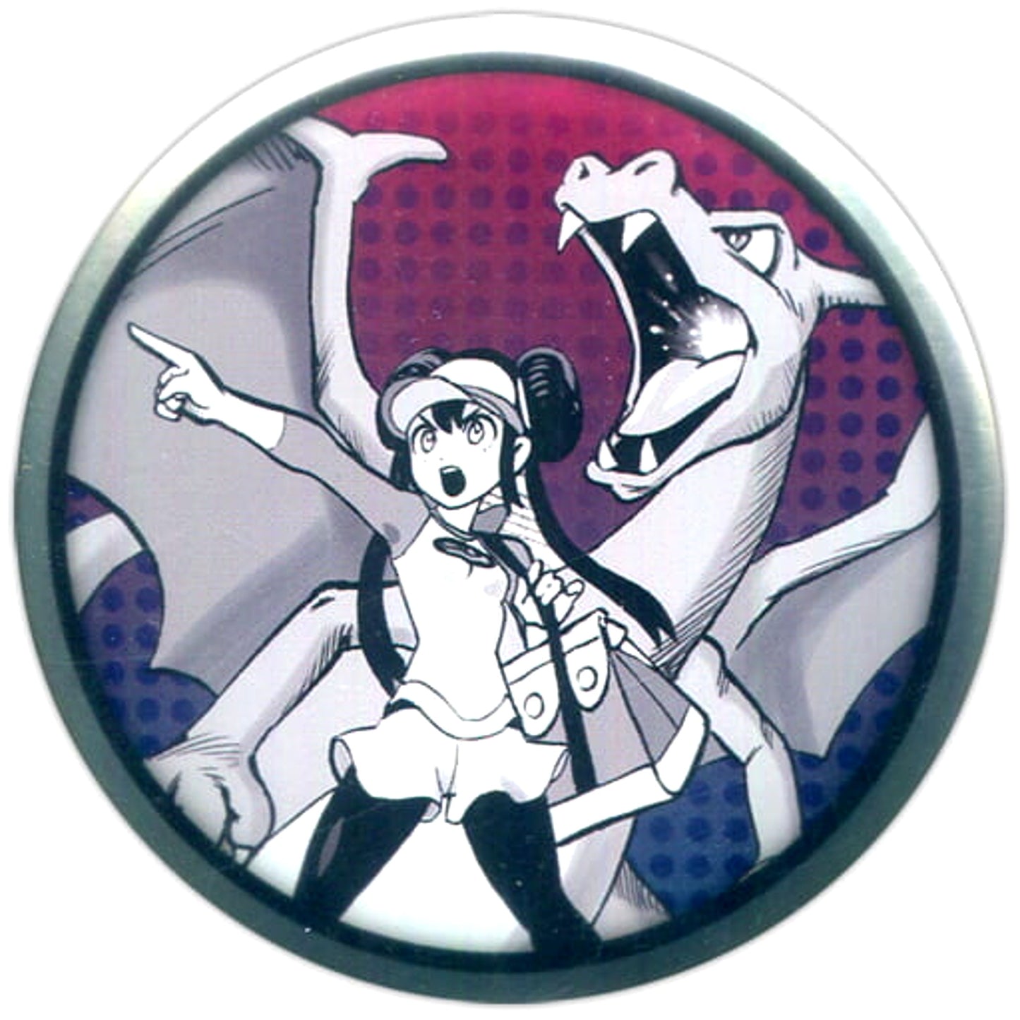 Pokemon Charizard Rosa Can Badge Pokemon Ex Drawing Yusuke Murata Pokemon Center Limited Buttons [USED]
