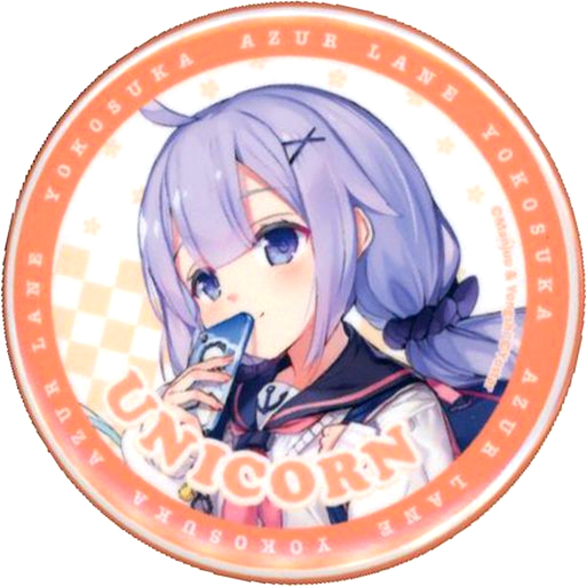 Unicorn World of Warships x Azur Lane Miss Mikasa Yokosuka Walking Trading Button [USED]