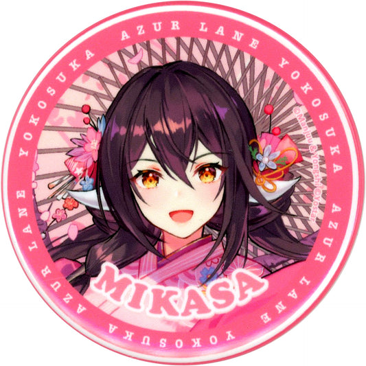 Mikasa Secret Main Visual World of Warships x Azur Lane Miss Mikasa Yokosuka Walking Trading Button [USED]