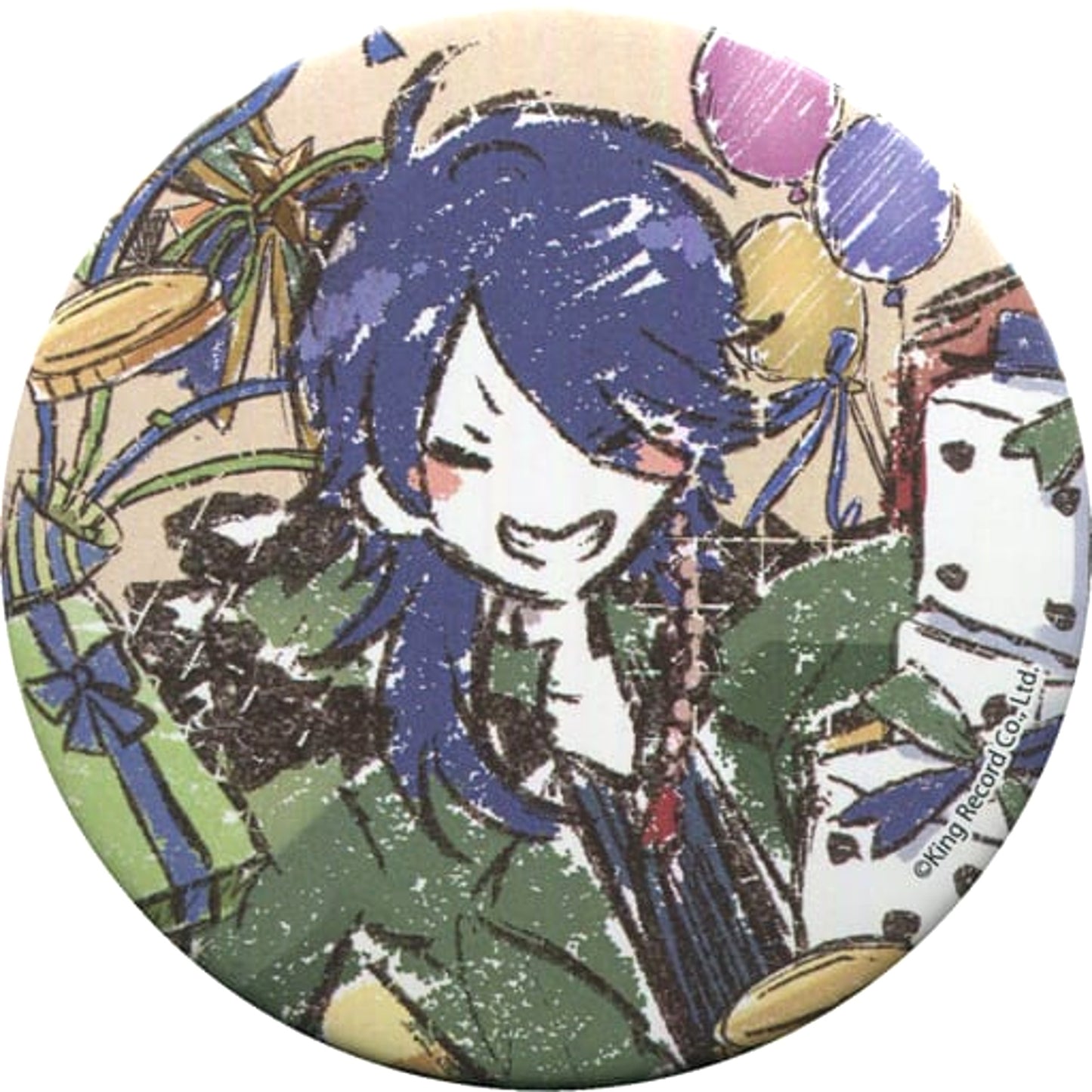 Hypnosis Mic: Division Rap Battle Dice Arisugawa Graph Art Design Can Badge 04 Birthday Ver. Buttons [USED]