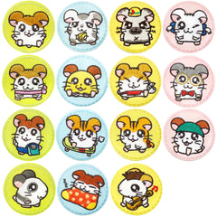 Hamtaro Hamtaro & Others Hamtaro Embroidery Can Badge All 15 Types Set Buttons [USED]