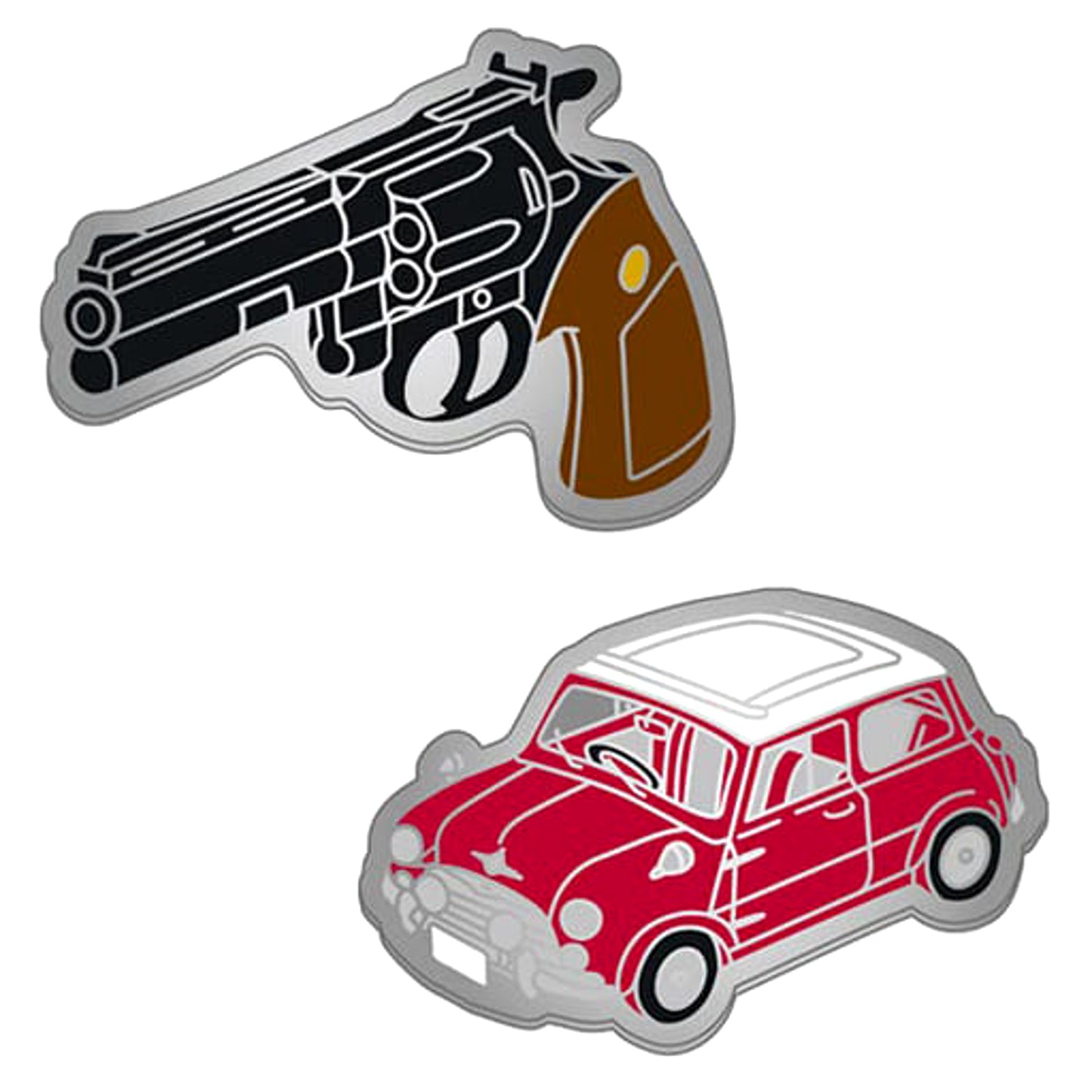 Set of 2 Gun & Car City Hunter the Movie: Shinjuku Private Eyes Pins Set [USED]