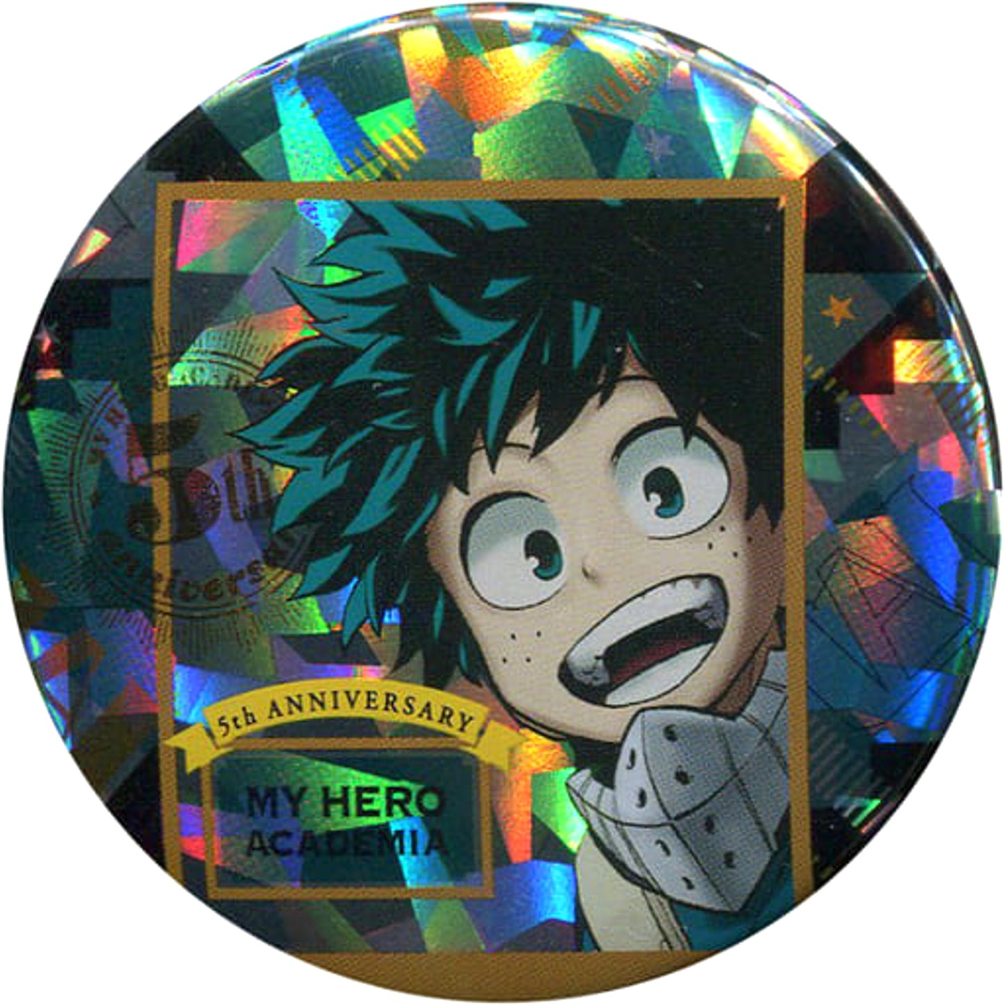 Izuku Midoriya My Hero Academia Chocolate & Partial Holo Button [USED]