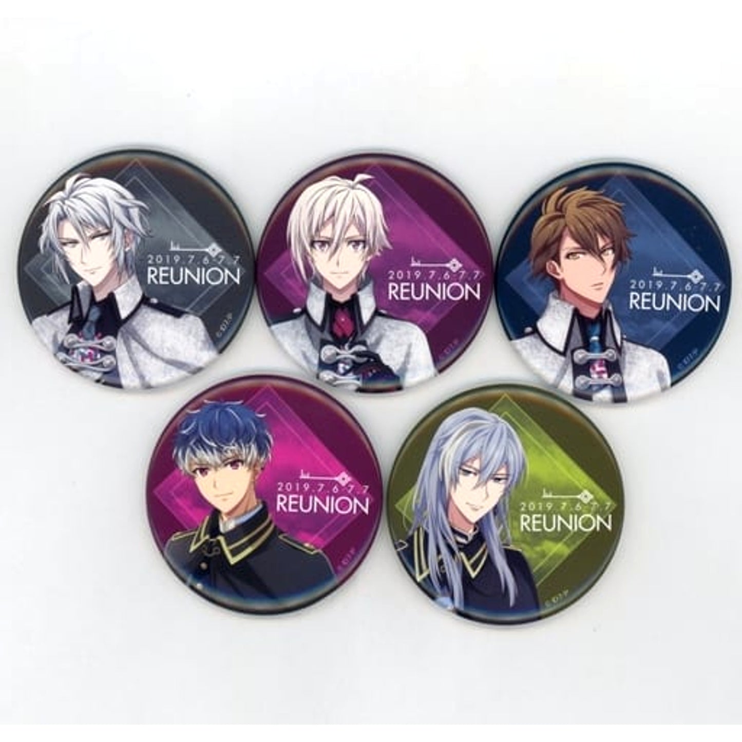 IDOLiSH7 Gaku Yaotome & Others IDOLiSH7 Can Badge Trigger & Re:Vale 2nd Live Reunion Limited All 5 Types Set Buttons [USED]