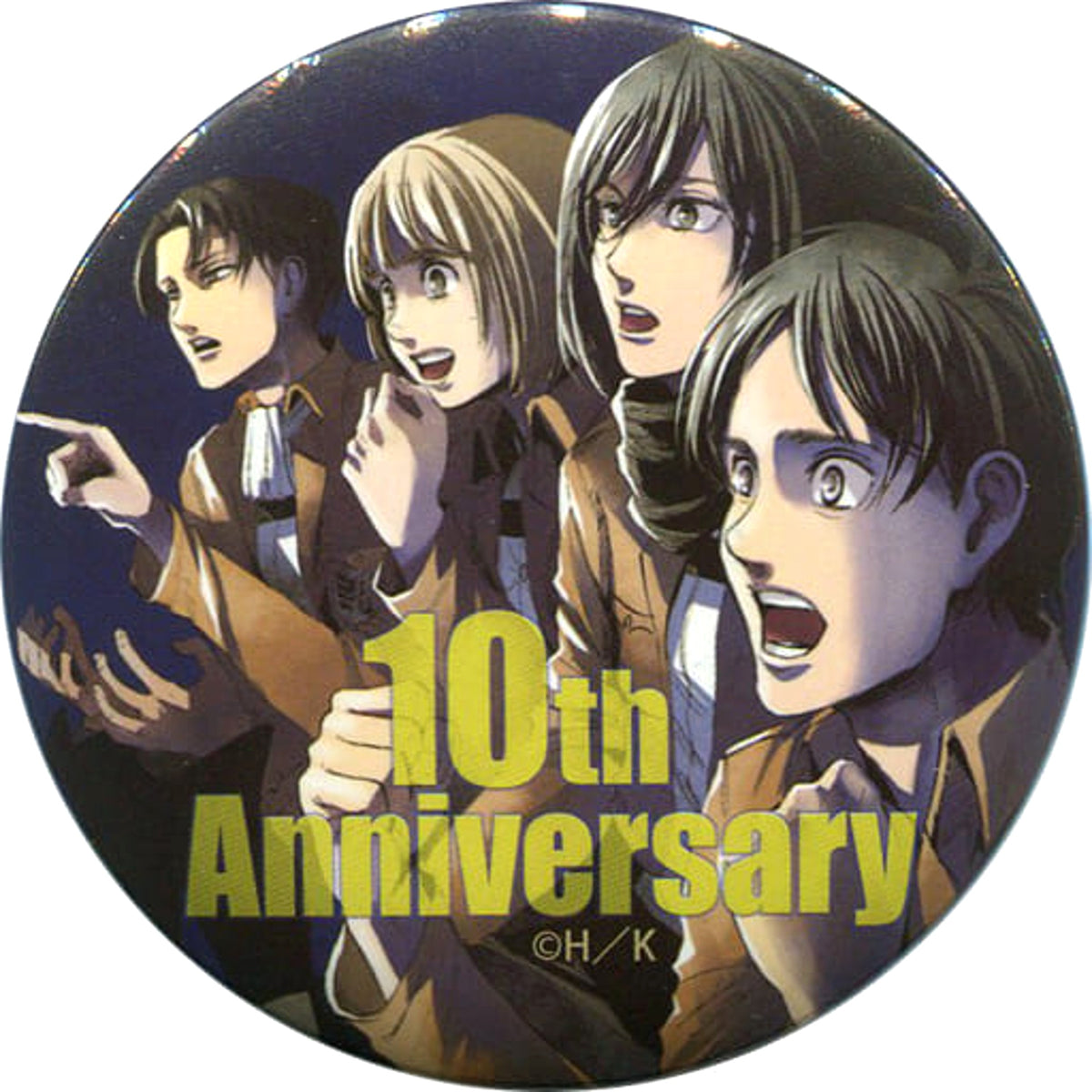 Ellen Yeager & Others Attack on Titan Special 55mm Button Bessatsu Shonen Magazine Limited August 2019 Issue Supplement [USED]