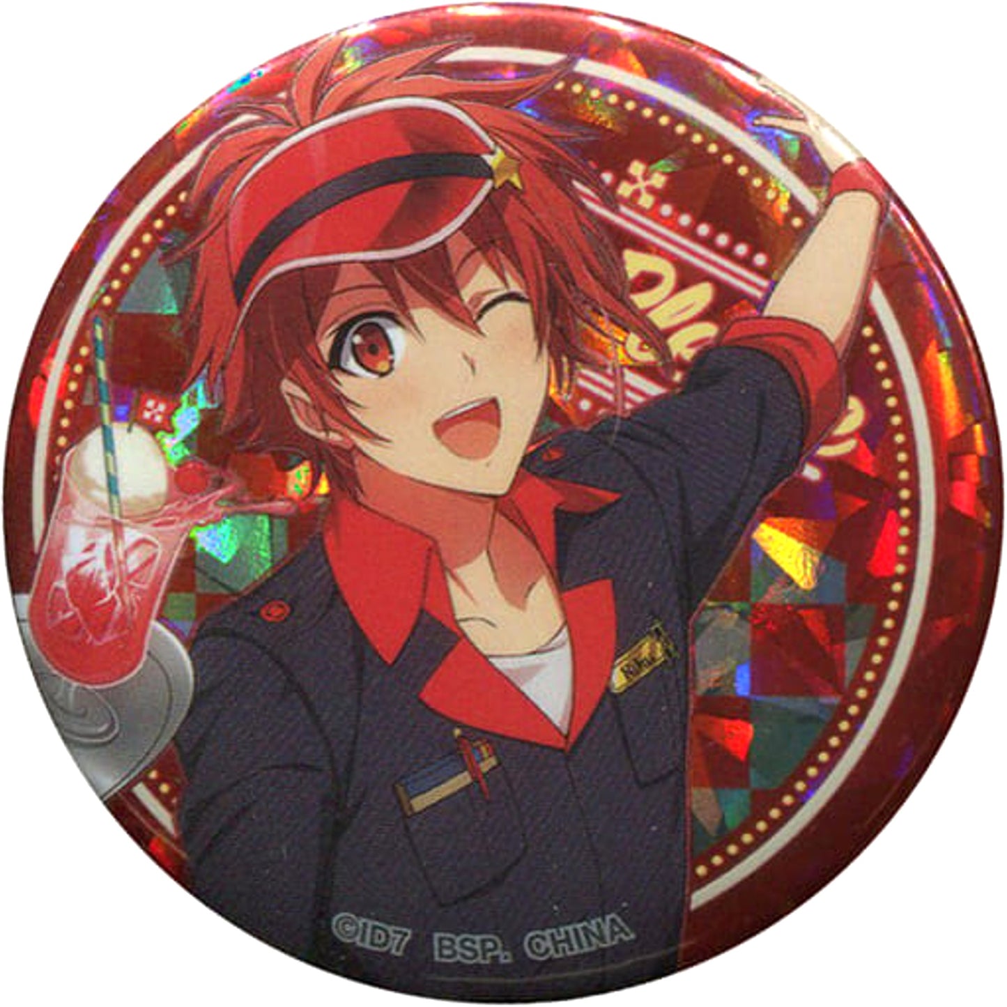 IDOLiSH7 Riku Nanase Order Please! Hologram TORUPAKA! Can Badge Memorial Vol.3 Buttons [USED]