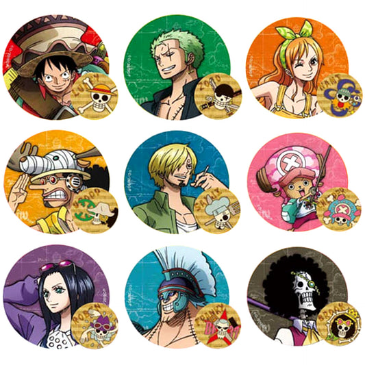 One Piece Roronoa Zoro & Others Changing Can Badge All 9 Types Set Buttons [USED]