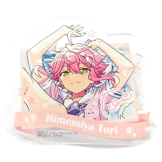 Touri Himemiya Ensemble Stars! Acrylic Badge Amusement Ichiban Cafe Summer 2019 Vol.2 Limited Drink Set Order Privilege [USED]