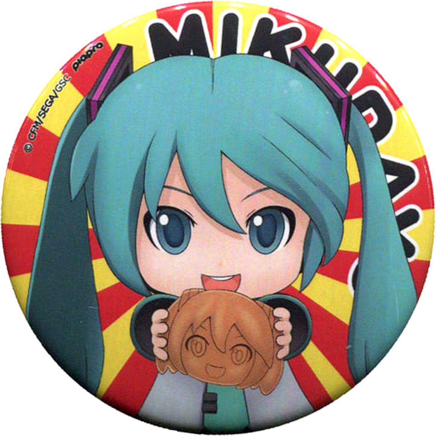 VOCALOID Mikudayo- Can Badge Hatsune Miku Project Diva 10th Anniversary Campaign Limited Mikudayo Yaki Order Bonus Buttons [USED]