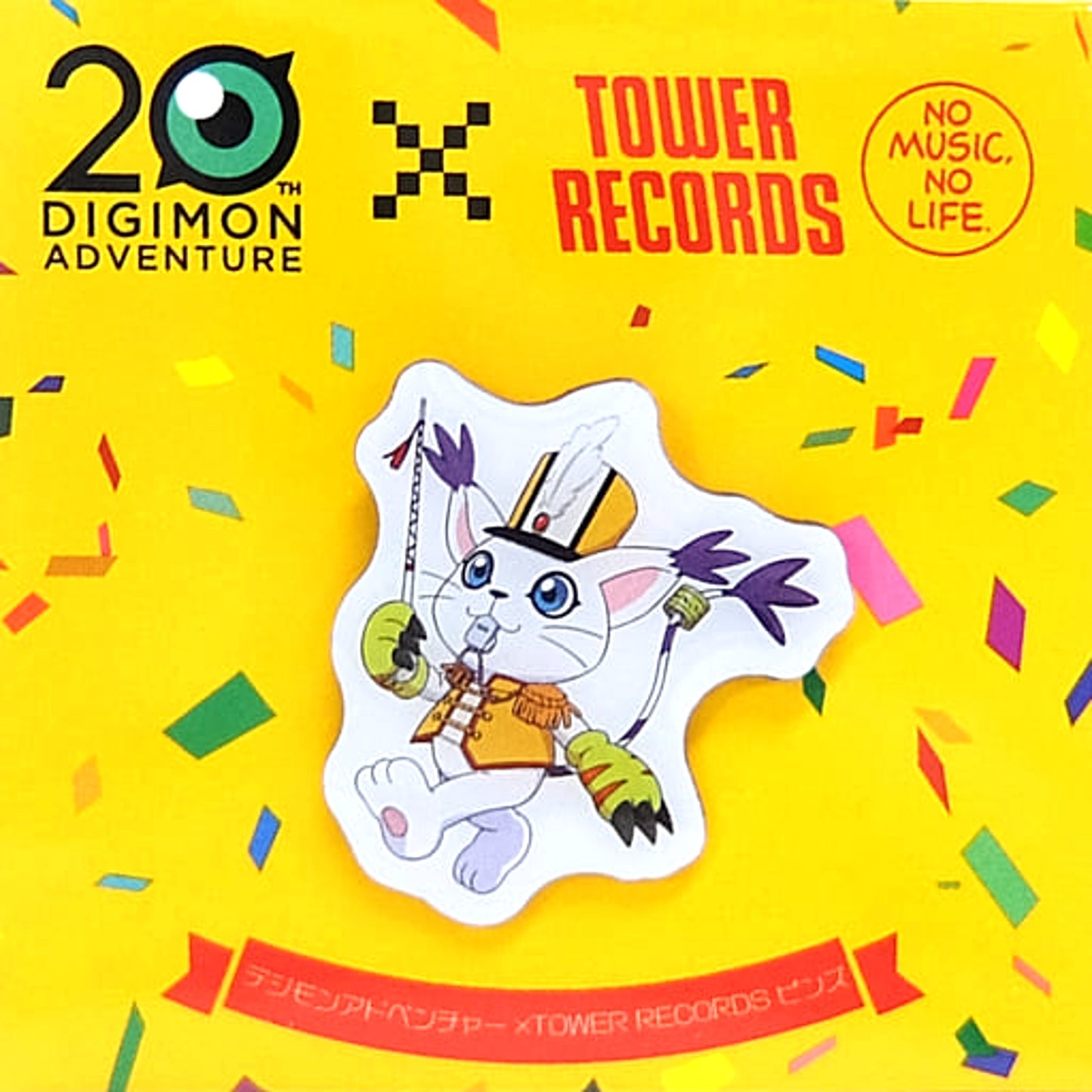 Digimon Adventure Tailmon Pins 20th Anniversary Tower Records Cafe: Assemble! The Chosen Children Limited Pins [USED]
