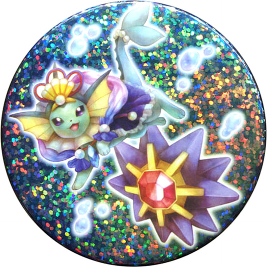Pokemon Vaporeon Starmie Lame Can Badge Collection Oceanic Operetta Pokemon Center Limited Buttons [USED]