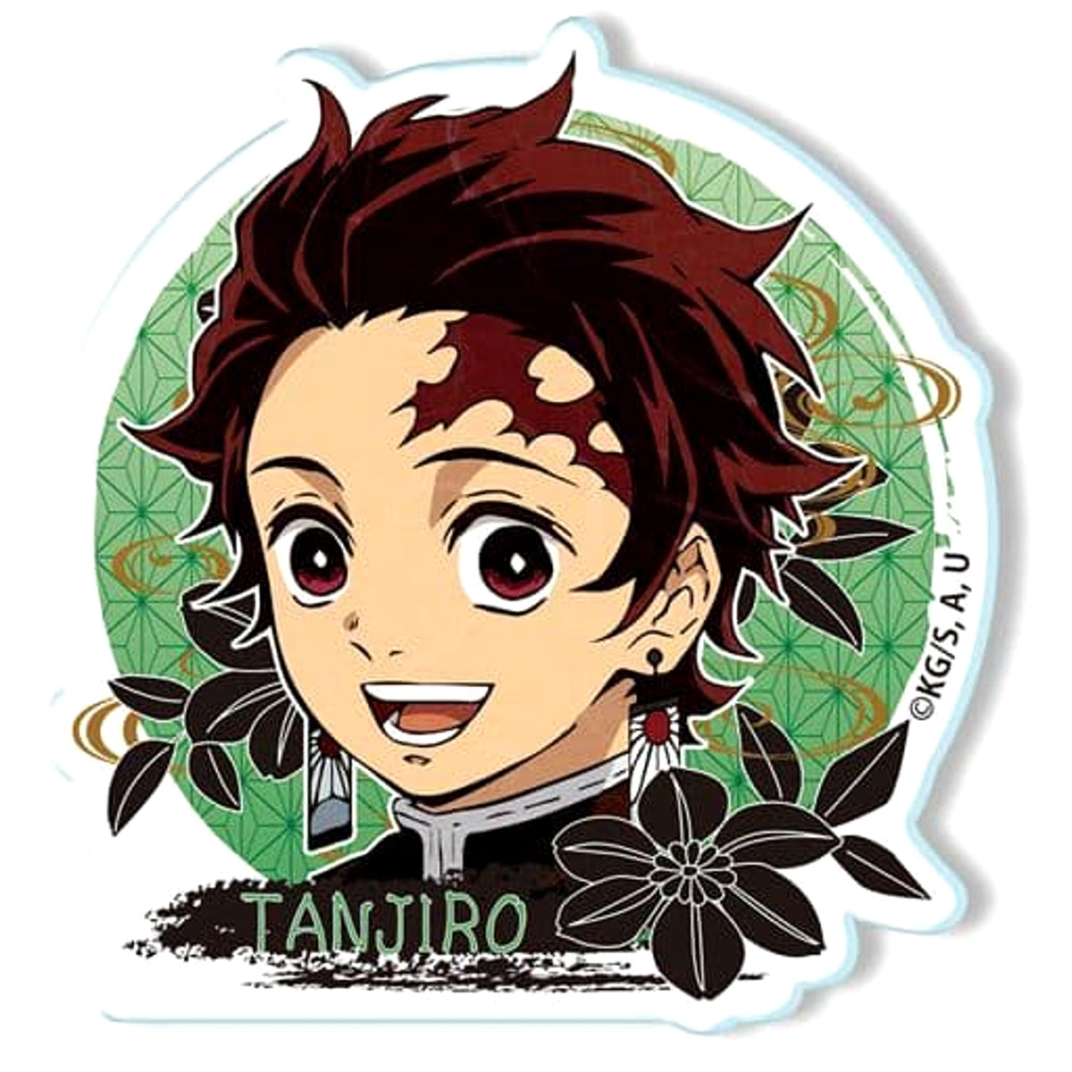 Demon Slayer: Kimetsu no Yaiba Tanjiro Kamado Acrylic Badge Design 01 Buttons [USED]