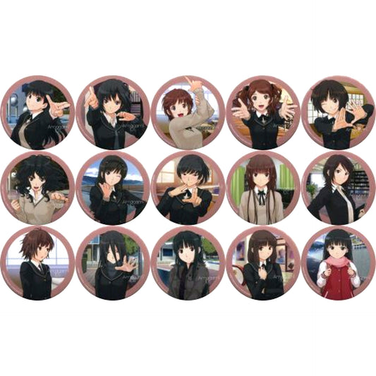 Set of 14 + Box Bonus Amagami 10th Anniversary Exhibition & Kisai Takayama Solo Exhibition Founders Festival Anniversary Button [USED]