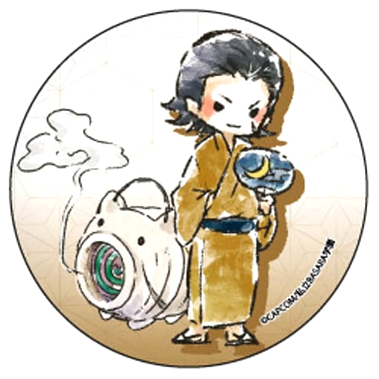 Gakuen Basara Samurai High School Kojuro Katakura Graph Art Design Can Badge 02 Summer Ver. Buttons [USED]