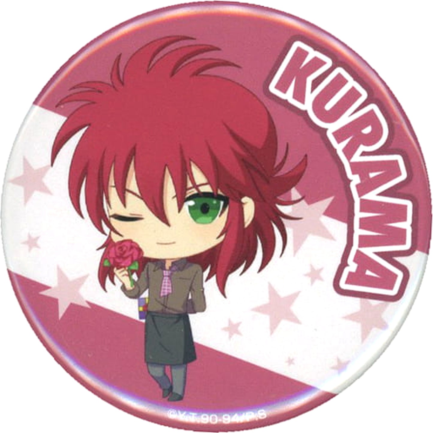 Yu Yu Hakusho Kurama SD Can Badge Sega Collaboration Cafe Pierrot 40th Anniversary Limited Buttons [USED]