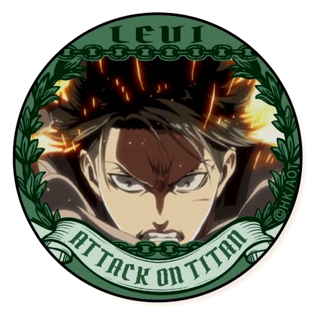 Levi Ackerman Light Attack on Titan Levi Special Part1 Trading Button [USED]