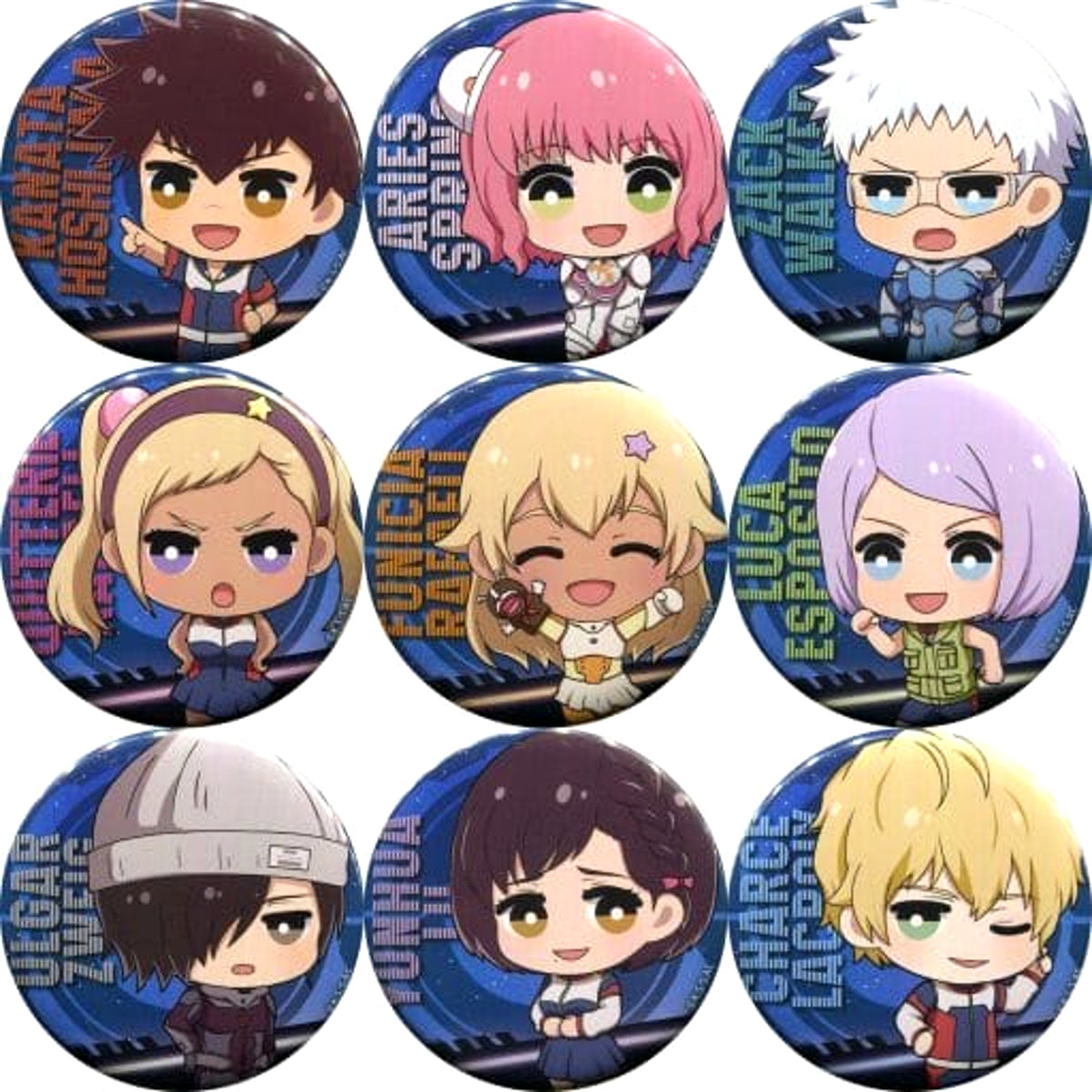 Astra Lost in Space Kanata Hoshijima Trading Can Badge All 9 Types Set Buttons [USED]