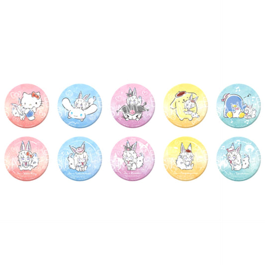 Fate/Grand Order x Sanrio Characters Hello Kitty & Others Trading Can Badge All 10 Types Set Buttons [USED]