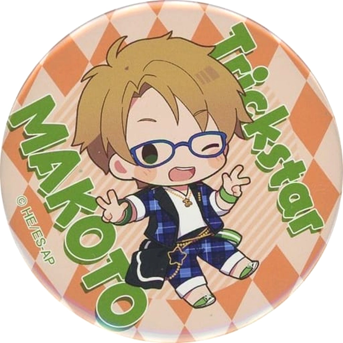Ensemble Stars! Makoto Yuuki Chibi Trading Can Badge A Buttons [USED]
