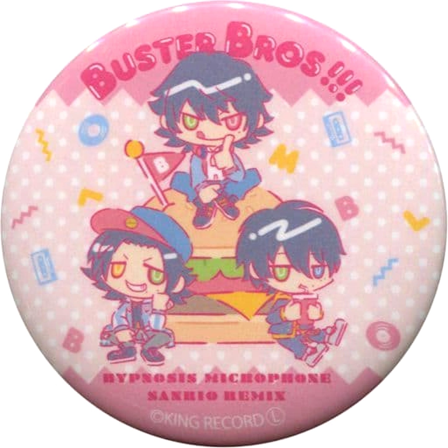 Hypnosis Mic: Division Rap Battle Buster Bros!!! Hypmy Sanrio Remix Trading Can Badge Sweets Paradise Limited Buttons [USED]