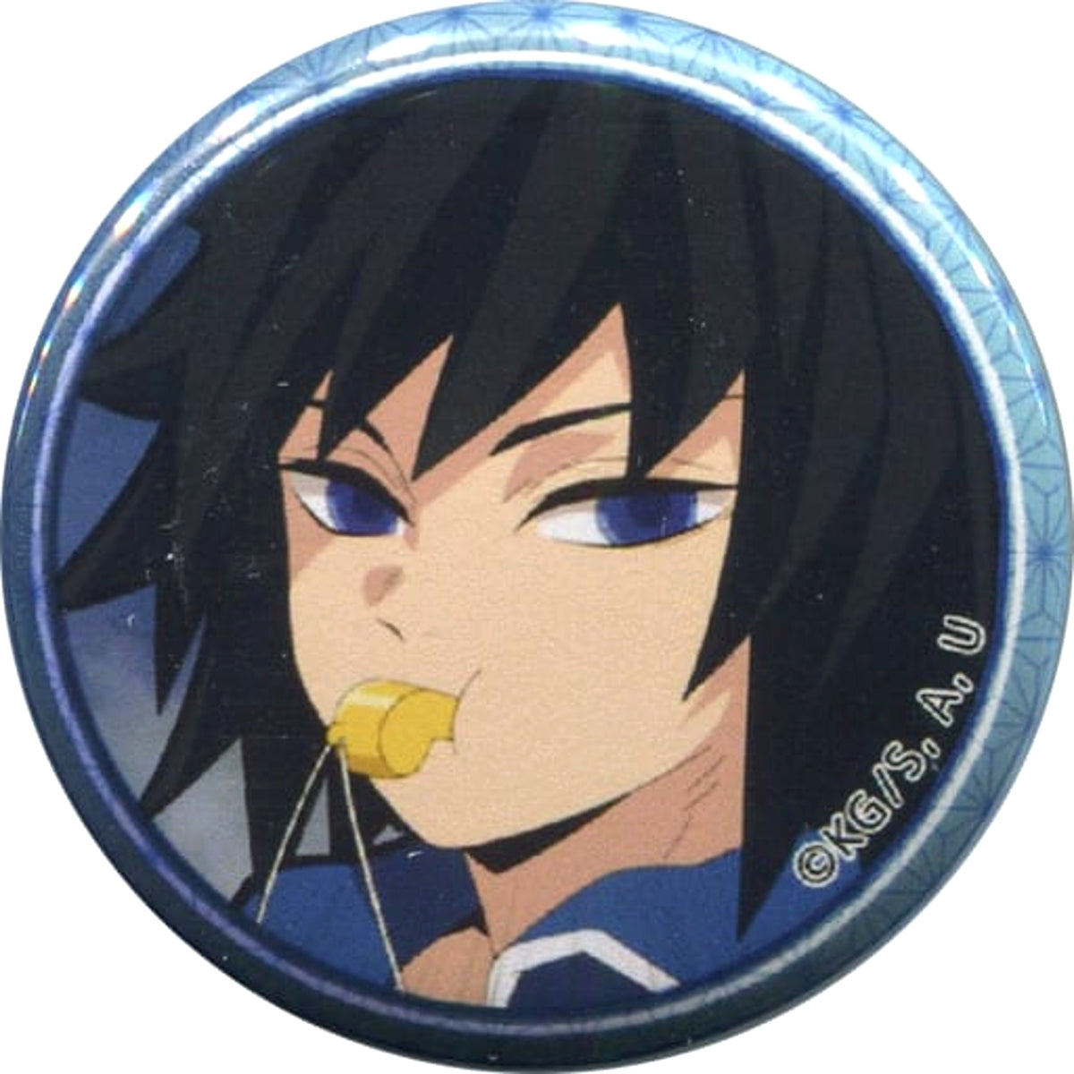 Junior High and High School!! Kimetsu Academy Story Giyu Tomiokau Whistle Secret 2 Random Can Badge Part 2 ufotable cafe Limited Buttons [USED]