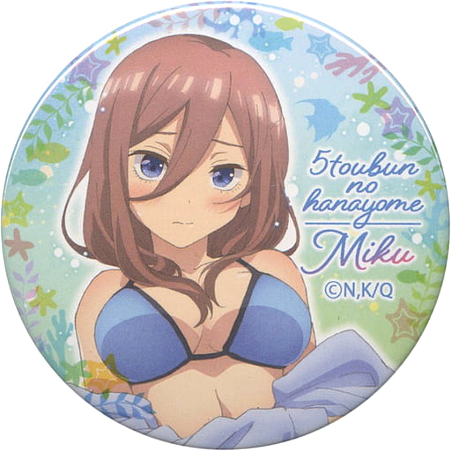 Miku Nakano Swimsuit The Quintessential Quintuplets Newly Drawn Blind Packaged Button C96 Limited [USED]