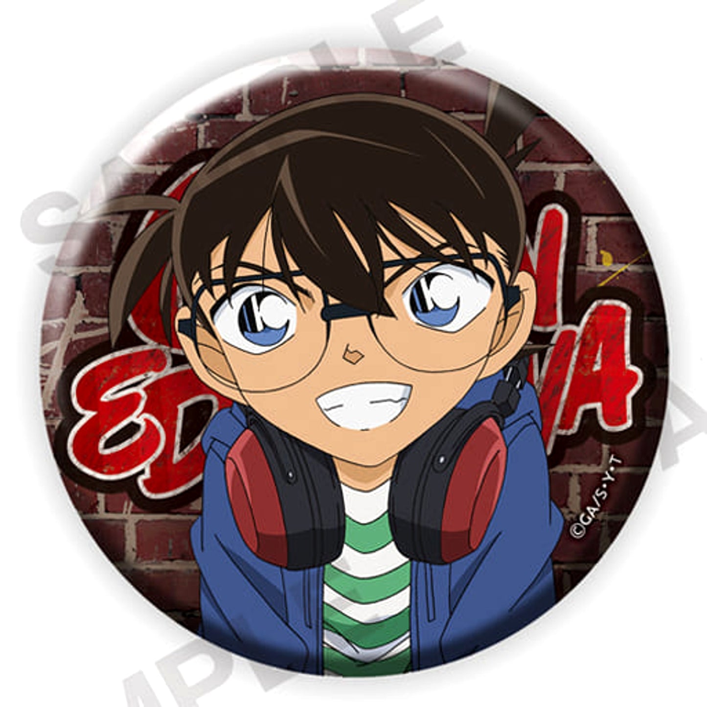 Conan Edogawa Detective Conan Button Plus Headphone Ver. [USED]