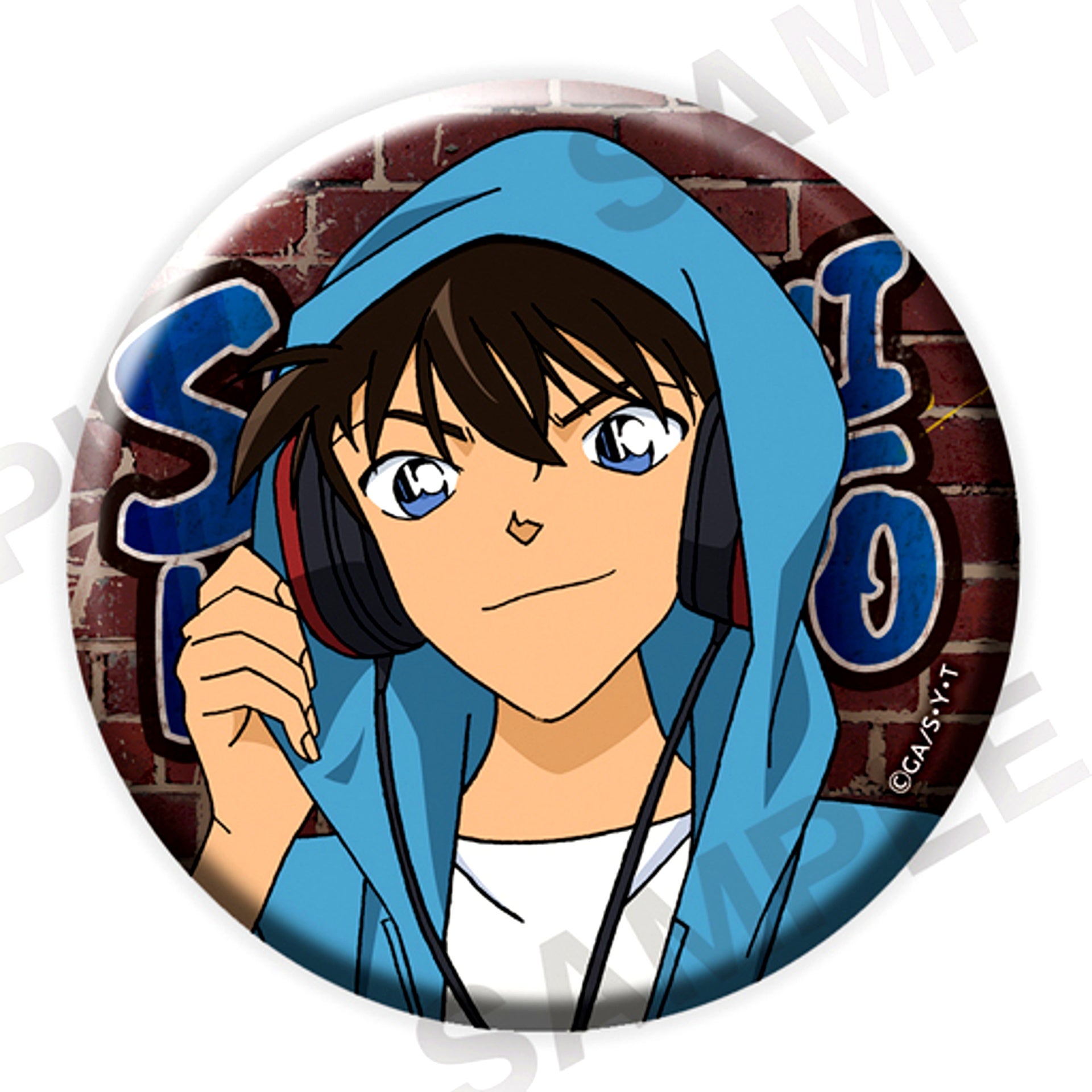 Shinichi Kudo Detective Conan Button + Headphone Ver. [USED]