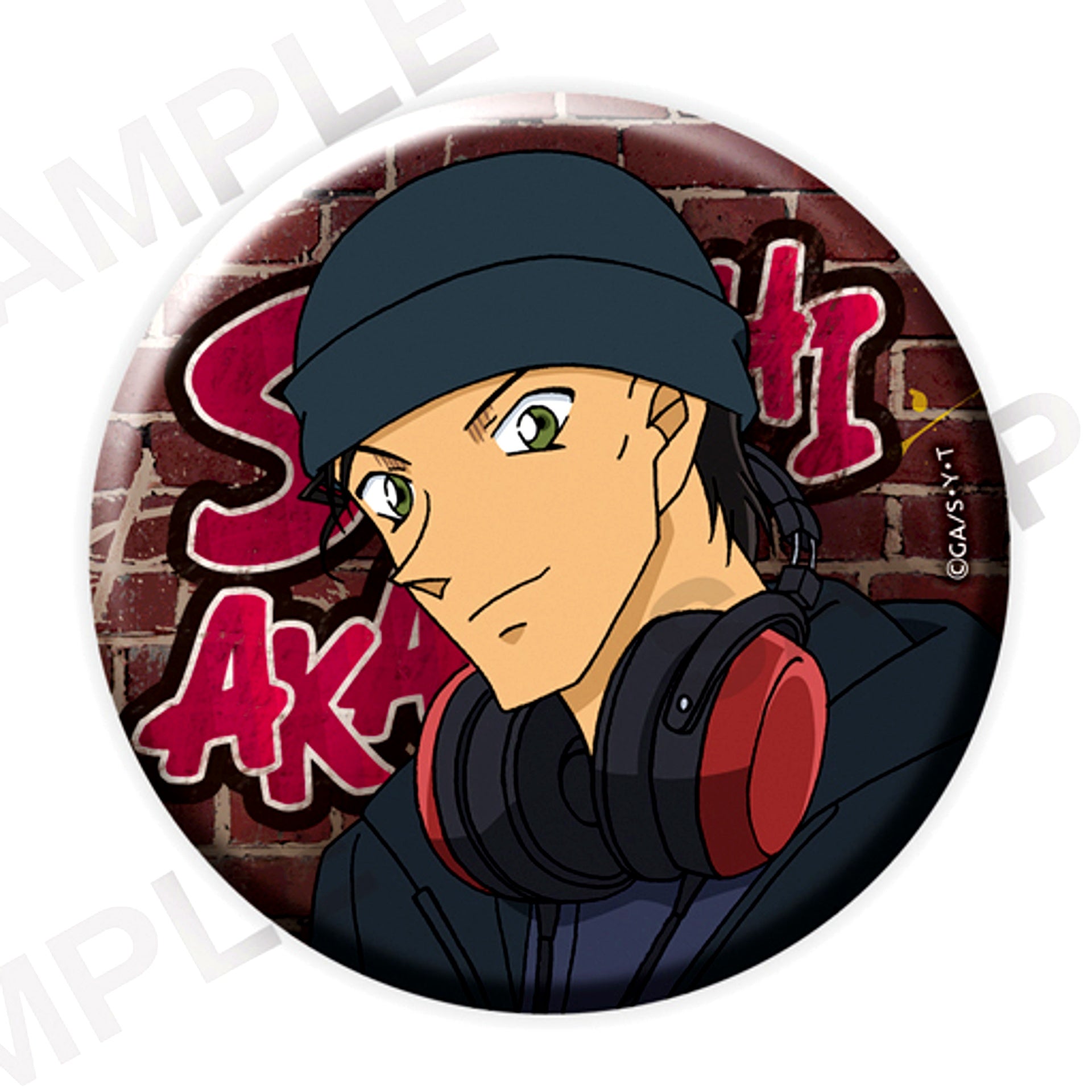 Shuichi Akai Detective Conan Button + Headphone Ver. [USED]