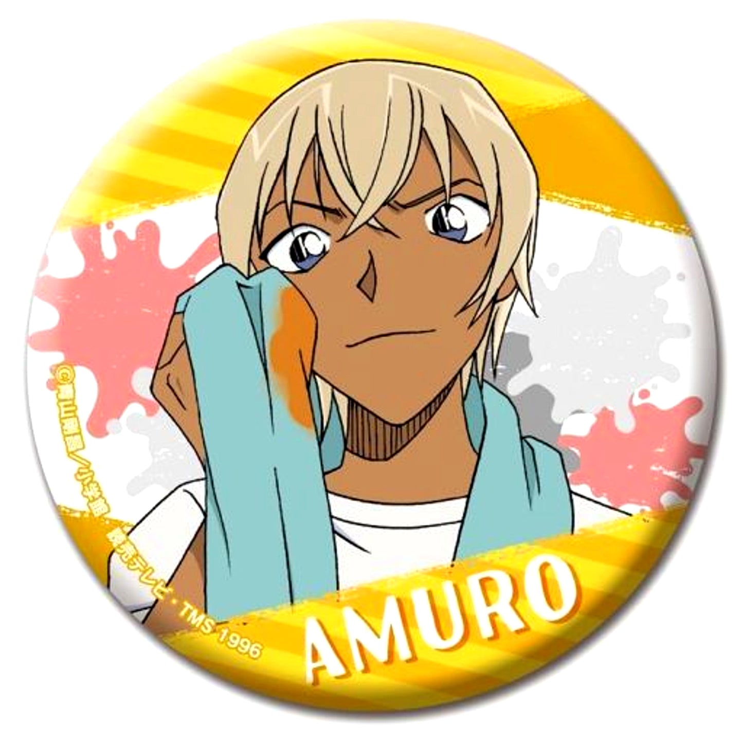 Toru Amuro Paint Detective Conan Slightly Large Button [USED]