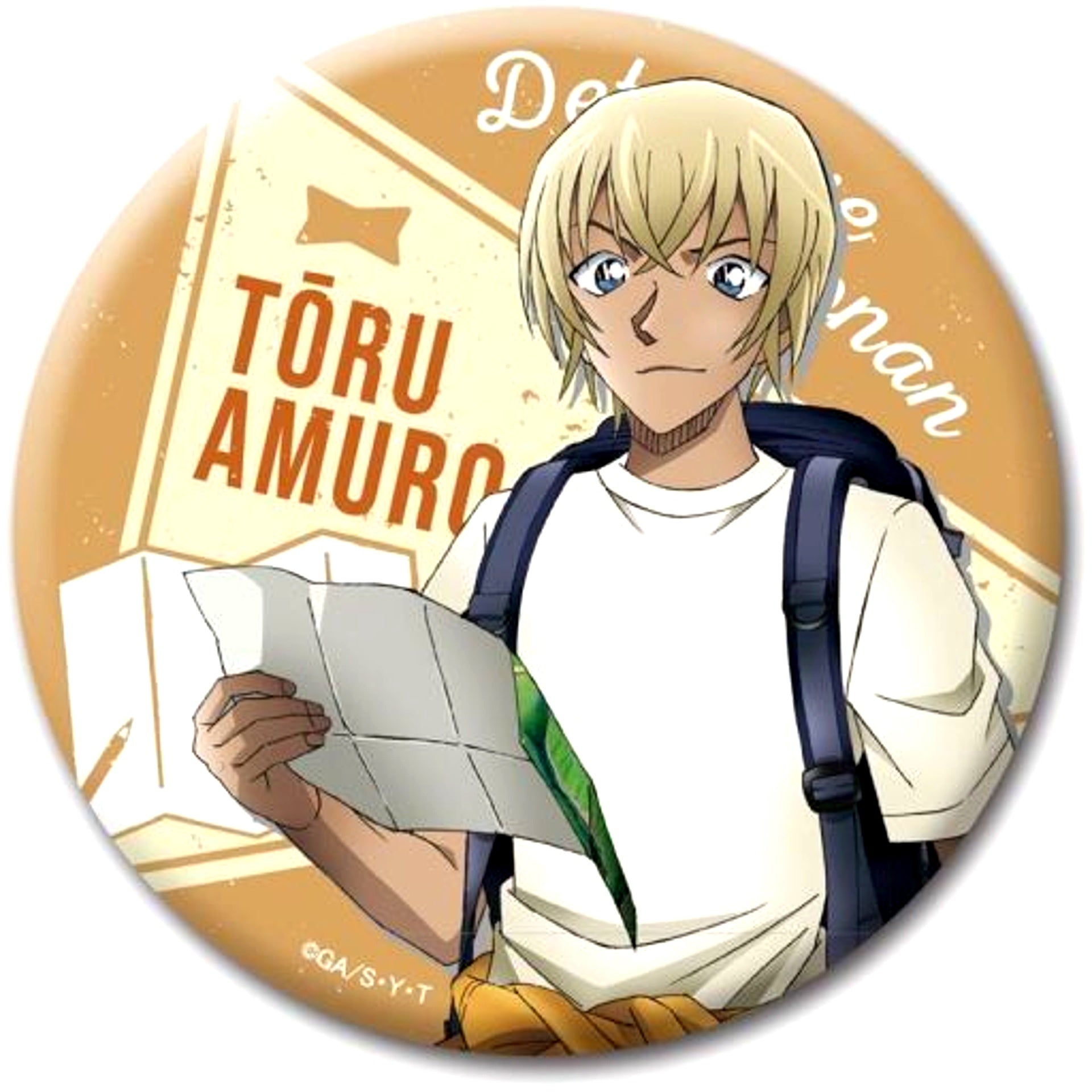 Toru Amuro Mountain Climbing Detective Conan Slightly Large Button [USED]