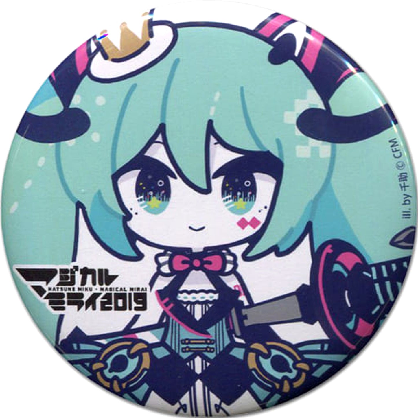 Hatsune Miku VOCALOID Button Magical Mirai 2019 Limited Majimira Sunday 2019 Purchase Benefits [USED]