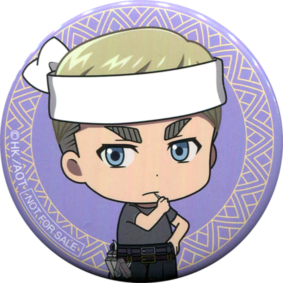 Attack on Titan Erwin Smith SD Original Can Badge Sukiya Limited Take-Out Order Specials Buttons [USED]
