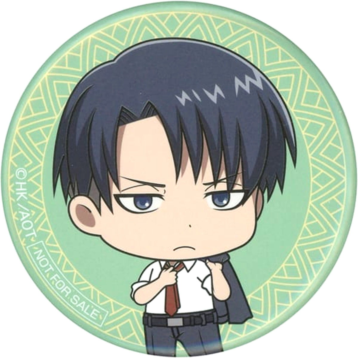 Attack on Titan Levi Ackerman SD Original Can Badge Sukiya Limited Take-Out Order Specials Buttons [USED]