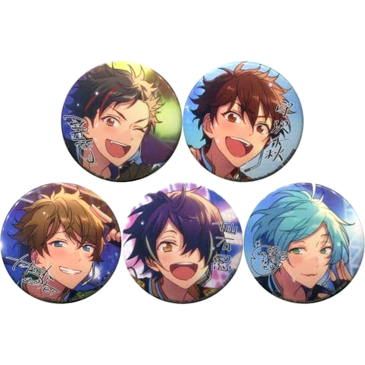 Ensemble Stars! Chiaki Morisawa & Others Round Can Badge for Each Character animate Limited Cd Album Series Ryuseitai Purchase Bonus All 5 Types Set Buttons [USED]