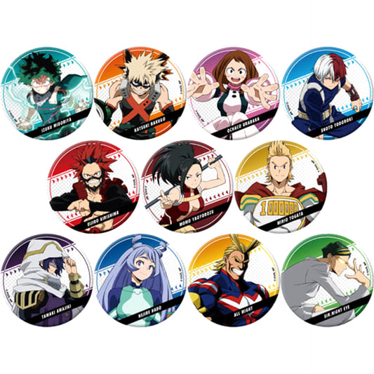 My Hero Academia Izuku Midoriya & Others Trading Can Badge TV Version 2019 All 11 Types Set Buttons [USED]