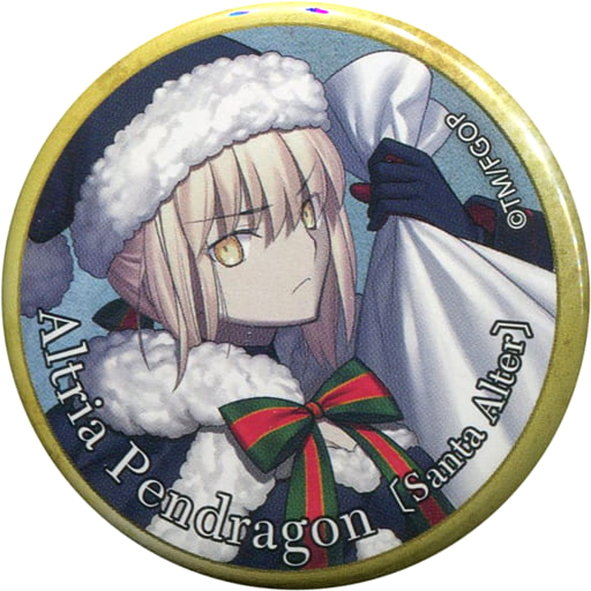 Fate/Grand Order Rider/Artoria Pendragon Santa Alter Spirit Origin Summon Can Badge Vol.2 Fate/Grand Order Fes. Limited Buttons [USED]
