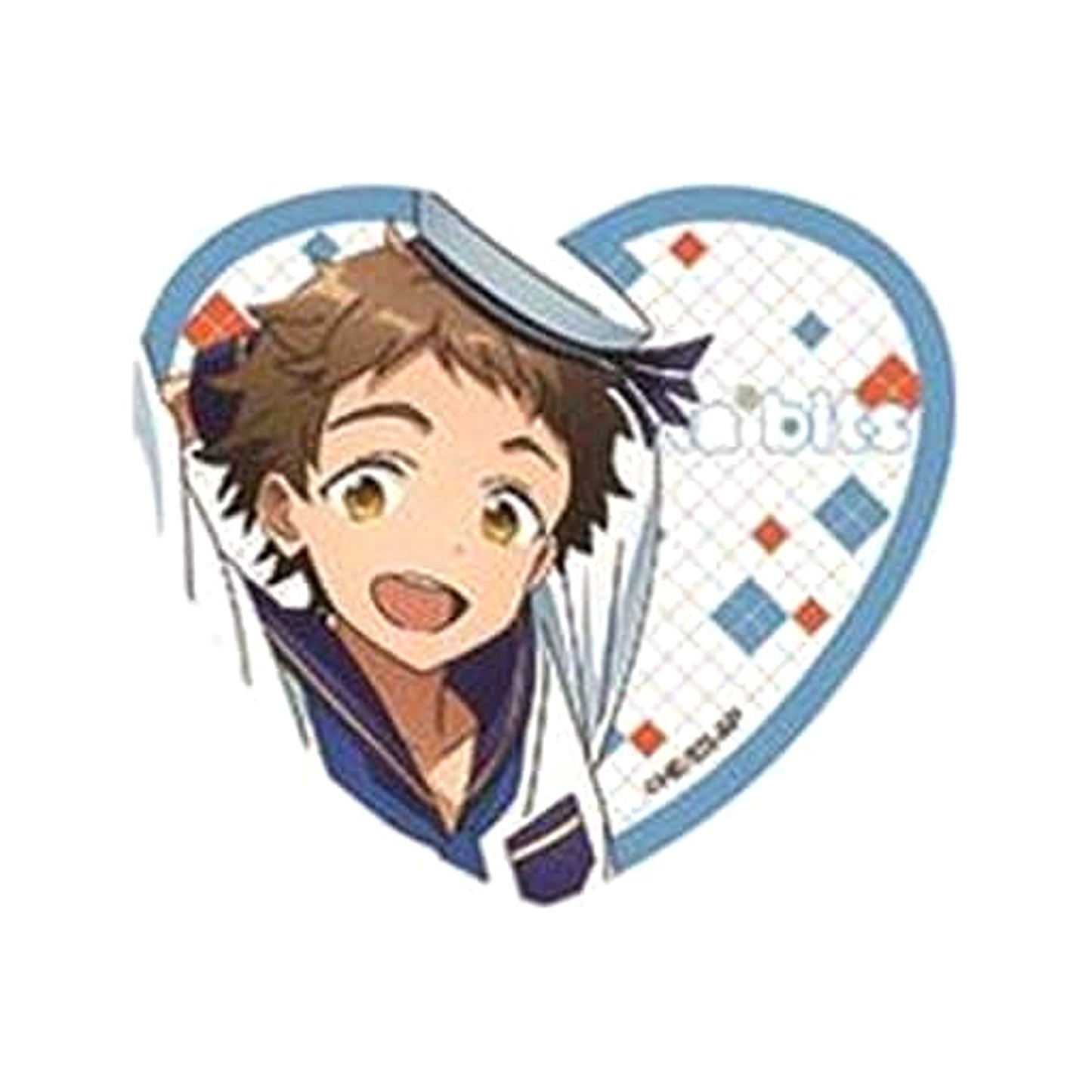 Ensemble Stars! Mitsuru Tenma Heart Shaped Glitter Acrylic Badge Vol.1 Buttons [USED]