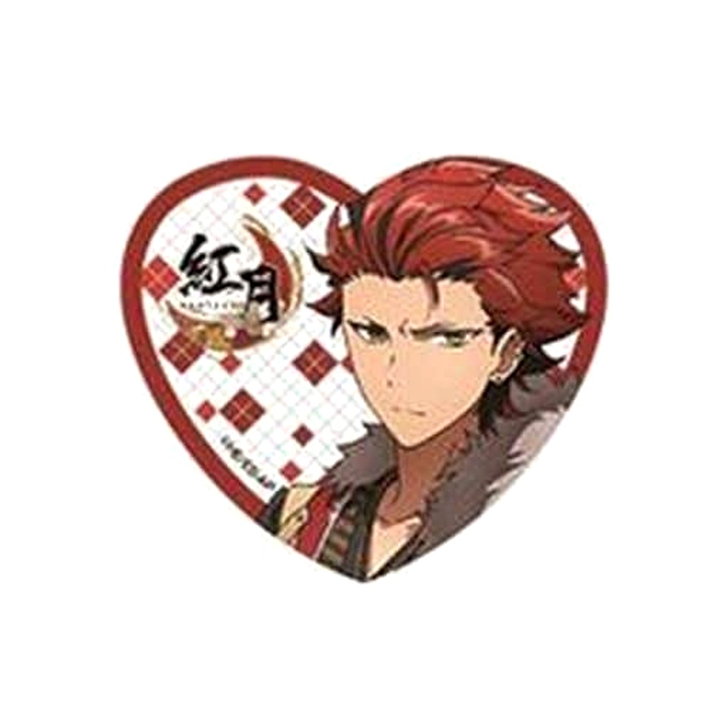 Ensemble Stars! Kuro Kiryu Heart Shaped Glitter Acrylic Badge Vol.2 Buttons [USED]
