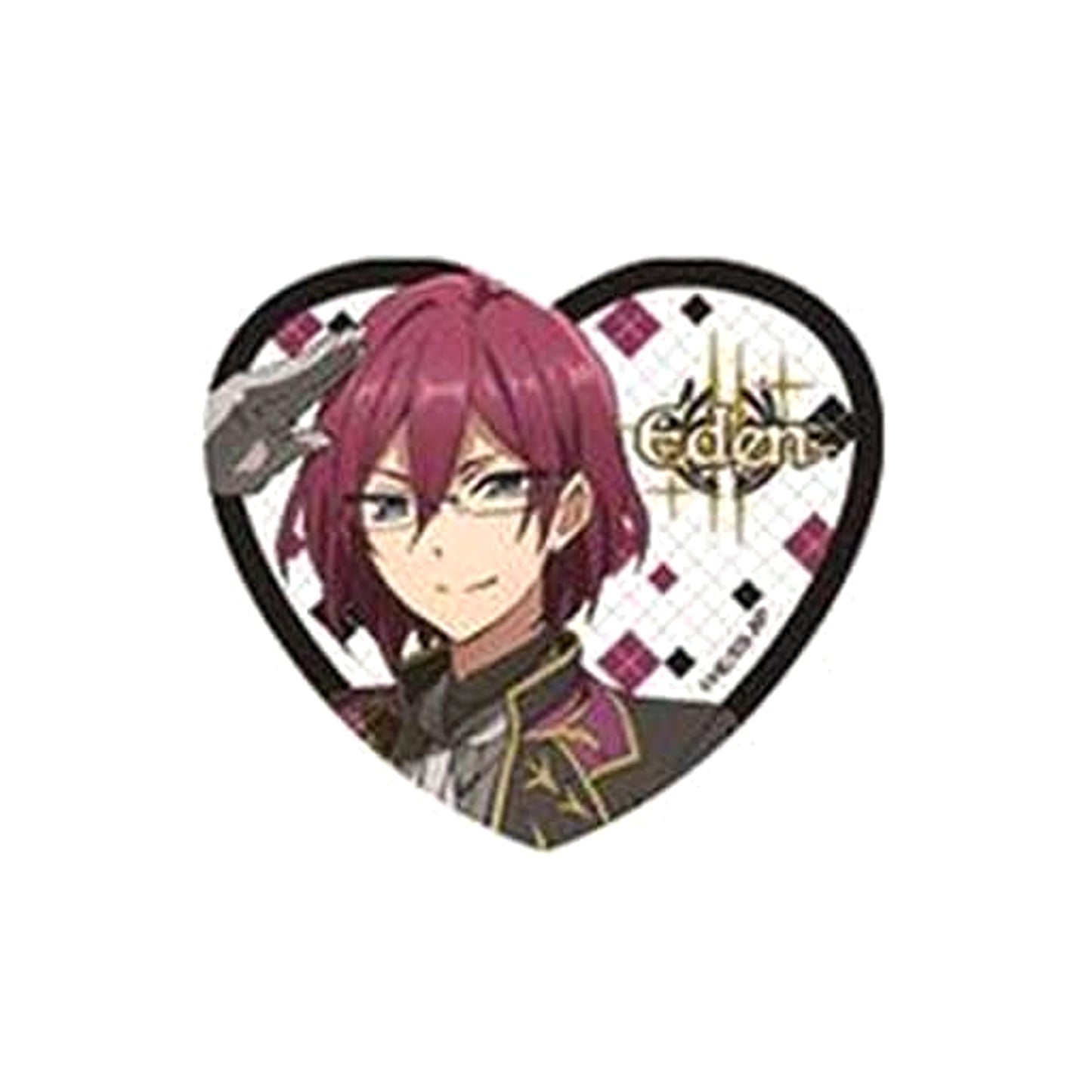 Ensemble Stars! Ibara Saegusa Heart Shaped Glitter Acrylic Badge Vol.3 Buttons [USED]